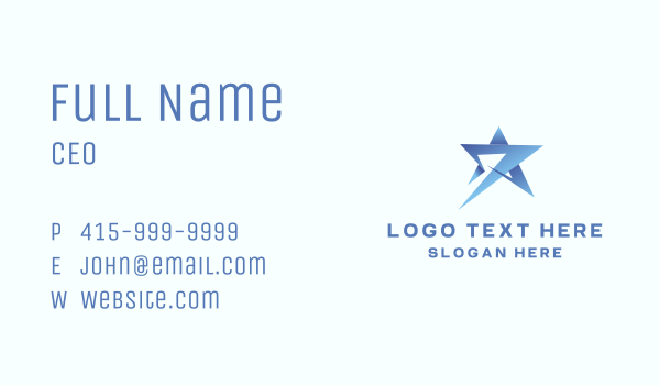 Creative Geometric Star Business Card Design