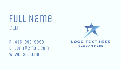 Creative Geometric Star Business Card
