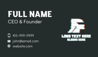 Futuristic Helmet Glitch Business Card