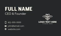 Vintage Cowboy Skull Business Card