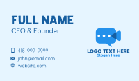 Video Camera Chat  Business Card