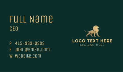 Luxury Roar Lion Business Card Image Preview