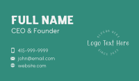 Handwritten Kiddie Wordmark Business Card Design