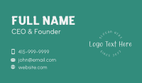 Handwritten Kiddie Wordmark Business Card