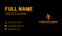 Man Lightning Bolt Business Card