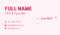 Cute Heart Wordmark Business Card Image Preview