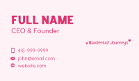 Cute Heart Wordmark Business Card