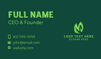 Green Organic Letter M Business Card