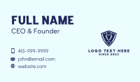 Blue Insurance Shield  Business Card Design