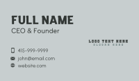 Punk Western Wordmark Business Card Design