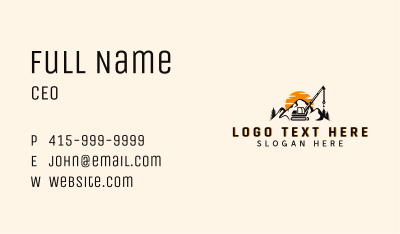 Mountain Crane Heavy Equipment  Business Card Image Preview