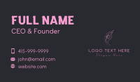 Pink Feminine Stretching Business Card