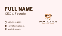 Heart Feather Quill  Business Card