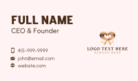 Heart Feather Quill  Business Card Design