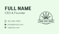 Organic Marijuana Leaf Business Card Design