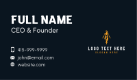 Electric Lightning Woman Business Card