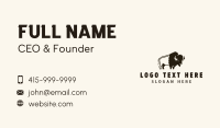Animal Bison Wildlife Business Card Design