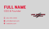 Creepy Horror Wordmark Business Card