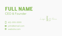 Simple Script Lettermark Business Card
