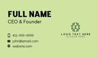 Natural Wreath Lettermark Business Card Design