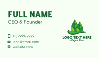 Green Forest Leaves  Business Card