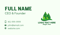 Green Forest Leaves  Business Card Design