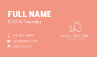 Feminine Fashion Lettermark Business Card