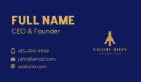 A & I Gold Monogram Business Card Design