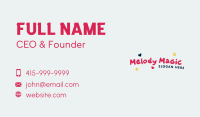 Nursery Playful Wordmark Business Card