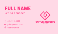 Pink Heart Gemstone Business Card