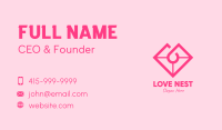 Pink Heart Gemstone Business Card Image Preview