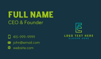 Generic Gradient Letter E Business Card