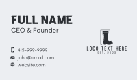 Rain Rubber Boots Business Card