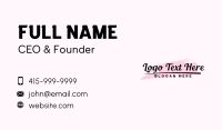 Feminine Cursive Wordmark Business Card