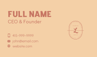 Simple Vintage Lettermark Business Card