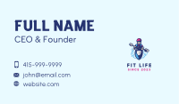 Kayak Athlete Mascot  Business Card
