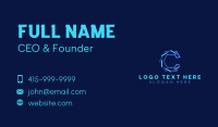 Digital Tech Hexagon Business Card