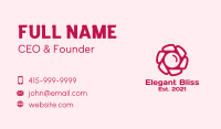 Pink Camera Flower  Business Card Design