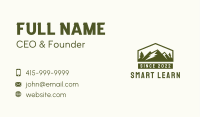 Outdoor Mountain Campsite  Business Card