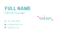 Bright Comic Wordmark Business Card Design