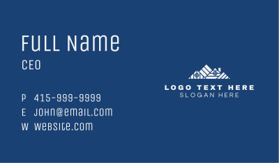 Roofing Plank Construction Business Card
