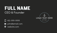 Anchor Marine Wordmark Business Card Design
