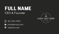 Anchor Marine Wordmark Business Card