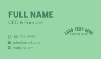 Classic Business Wordmark Business Card