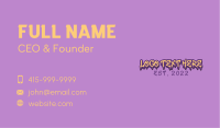 Urban Hip Hop Wordmark Business Card