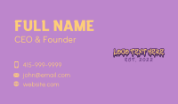 Urban Hip Hop Wordmark Business Card Design