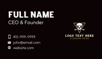 Skull Cigar Smoking Pipe Business Card