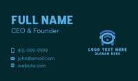 Blue Wifi Bus Business Card Design