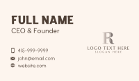 Classic Finance Letter R Business Card Design