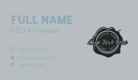 Cursive Seal Wordmark Business Card